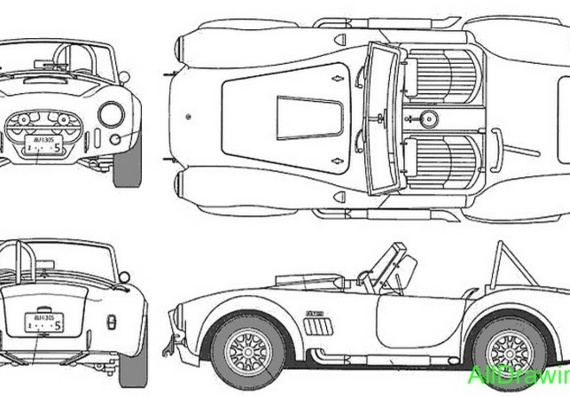 Shelby Cobra 427 (Шелби Кобра 427) - чертежи (рисунки) автомобиля